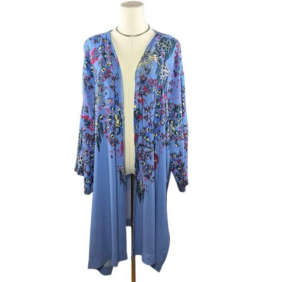 Free People Intimates Floral Kimono Duster Cardigan | Boho Lounge OSFM - Picture 2 of 11